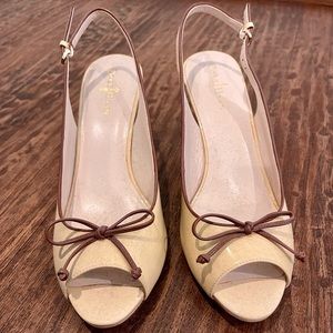 Cole Haan Peeptoe Slingbacks sz 10